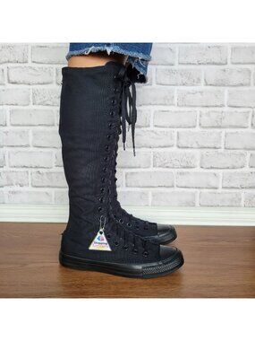 ⭐Converse Chuck Taylor XXHi Sz 9 Men's Knee-high Boots Sneaker Black A12325C New